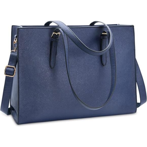 Laptop Bag Waterproof Lightweight Navy Blue - Picture 1 of 6